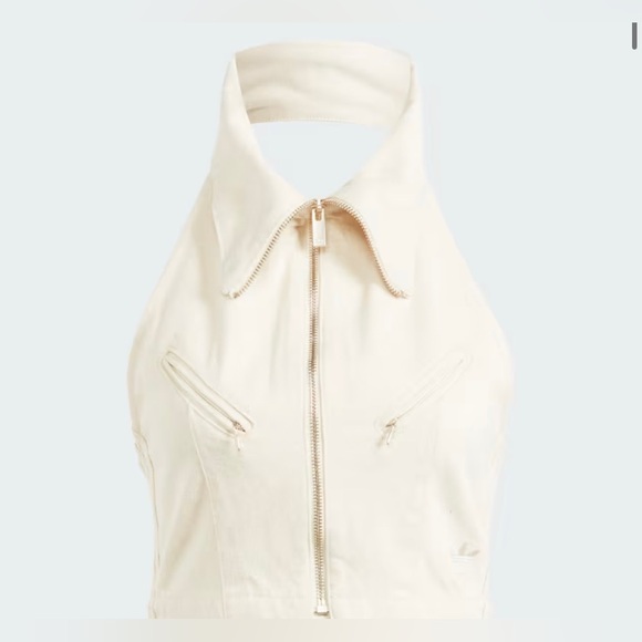 NEW WITH TAGS Adidas Fashion Montreal Denim Cropped Vest - Picture 1 of 7